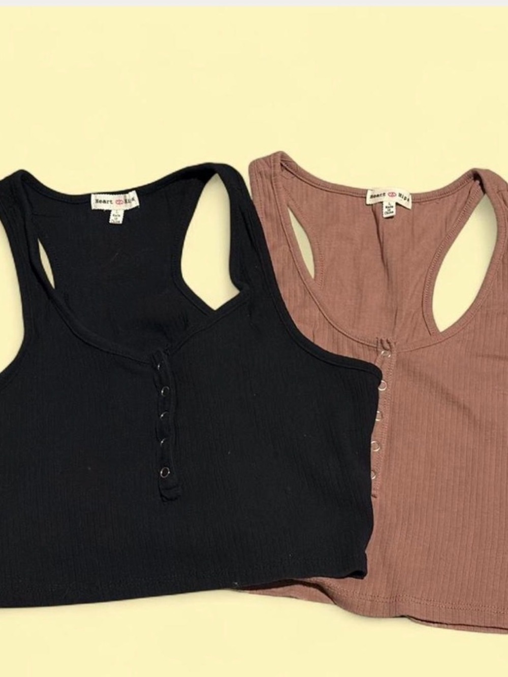 Ribbed Racerback Tank Tops by Heart Hips